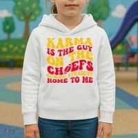Karma Is the Guy on the Chief TRENDY  Kids Hoodie thumb 3