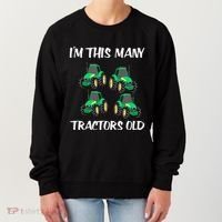Kids Im This Many Tractors Old Boy 4th Birthday 4 Years Old Women's Sweatshirt thumb 0