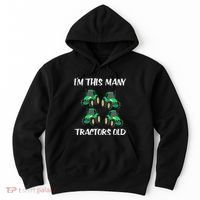Kids Im This Many Tractors Old Boy 4th Birthday 4 Years Old Hoodie thumb 0