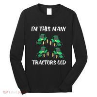 Kids Im This Many Tractors Old Boy 4th Birthday 4 Years Old Long Sleeve Shirt thumb 0