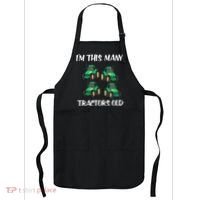 Kids Im This Many Tractors Old Boy 4th Birthday 4 Years Old Apron thumb 0