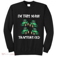 Kids Im This Many Tractors Old Boy 4th Birthday 4 Years Old Sweatshirt thumb 0