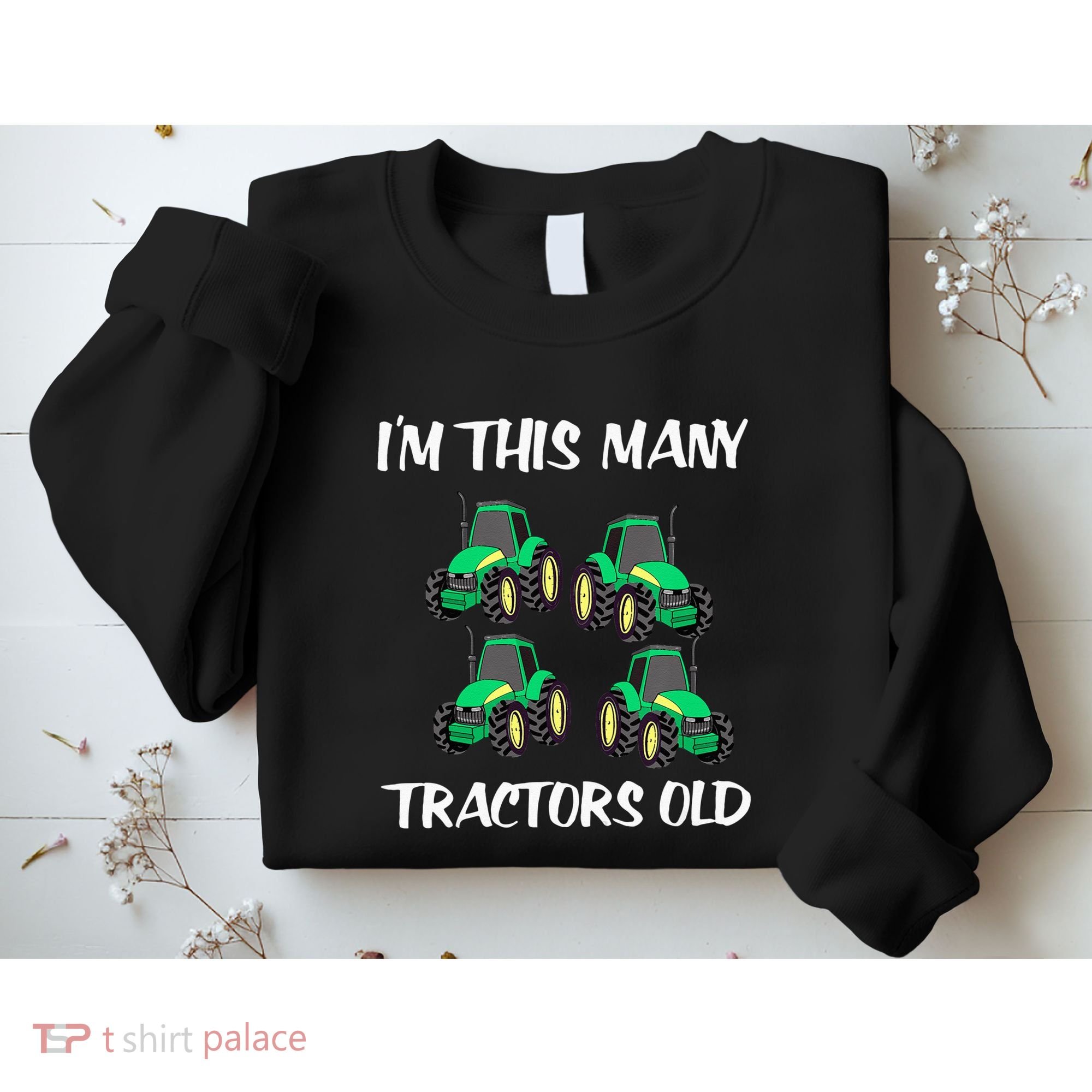 Kids Im This Many Tractors Old Boy 4th Birthday 4 Years Old Sweatshirt