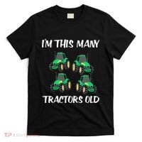 Kids Im This Many Tractors Old Boy 4th Birthday 4 Years Old T-Shirt thumb 0