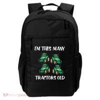 Kids Im This Many Tractors Old Boy 4th Birthday 4 Years Old Backpack thumb 0