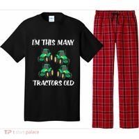 Kids Im This Many Tractors Old Boy 4th Birthday 4 Years Old Pajama Set thumb 0