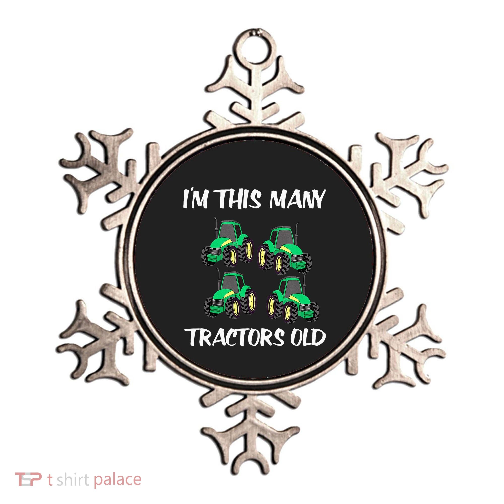 Kids Im This Many Tractors Old Boy 4th Birthday 4 Years Old Ornament