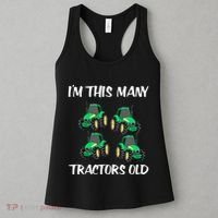 Kids Im This Many Tractors Old Boy 4th Birthday 4 Years Old Women's Tank Top thumb 3