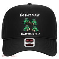 Kids Im This Many Tractors Old Boy 4th Birthday 4 Years Old Hat thumb 0
