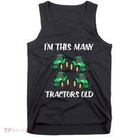 Kids Im This Many Tractors Old Boy 4th Birthday 4 Years Old Tank Top thumb 0