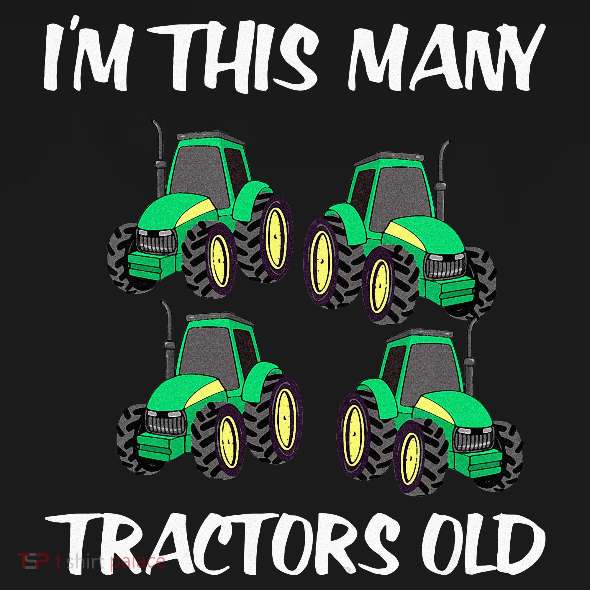 Kids Im This Many Tractors Old Boy 4th Birthday 4 Years Old Tank Top
