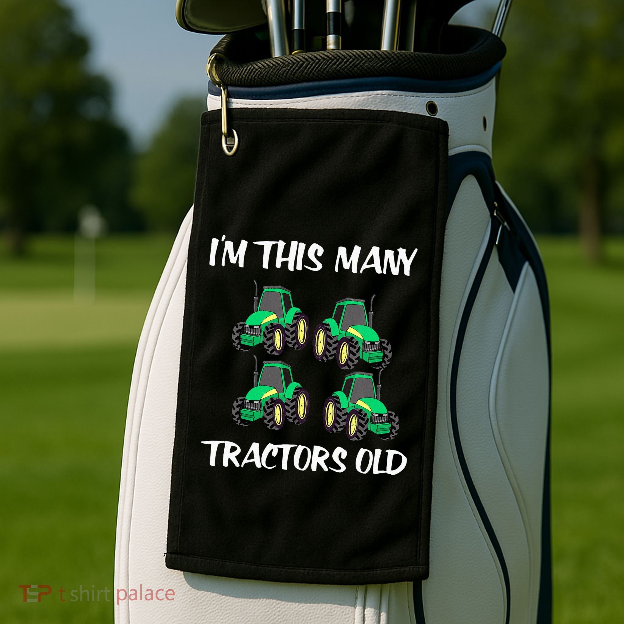 Kids Im This Many Tractors Old Boy 4th Birthday 4 Years Old Golf Towel