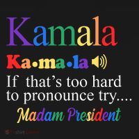 Kamala If Thats Too Hard To Pronounce Try Madam President Rainbow Coaster thumb 2
