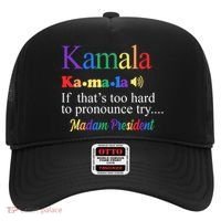 Kamala If Thats Too Hard To Pronounce Try Madam President Rainbow Hat thumb 0