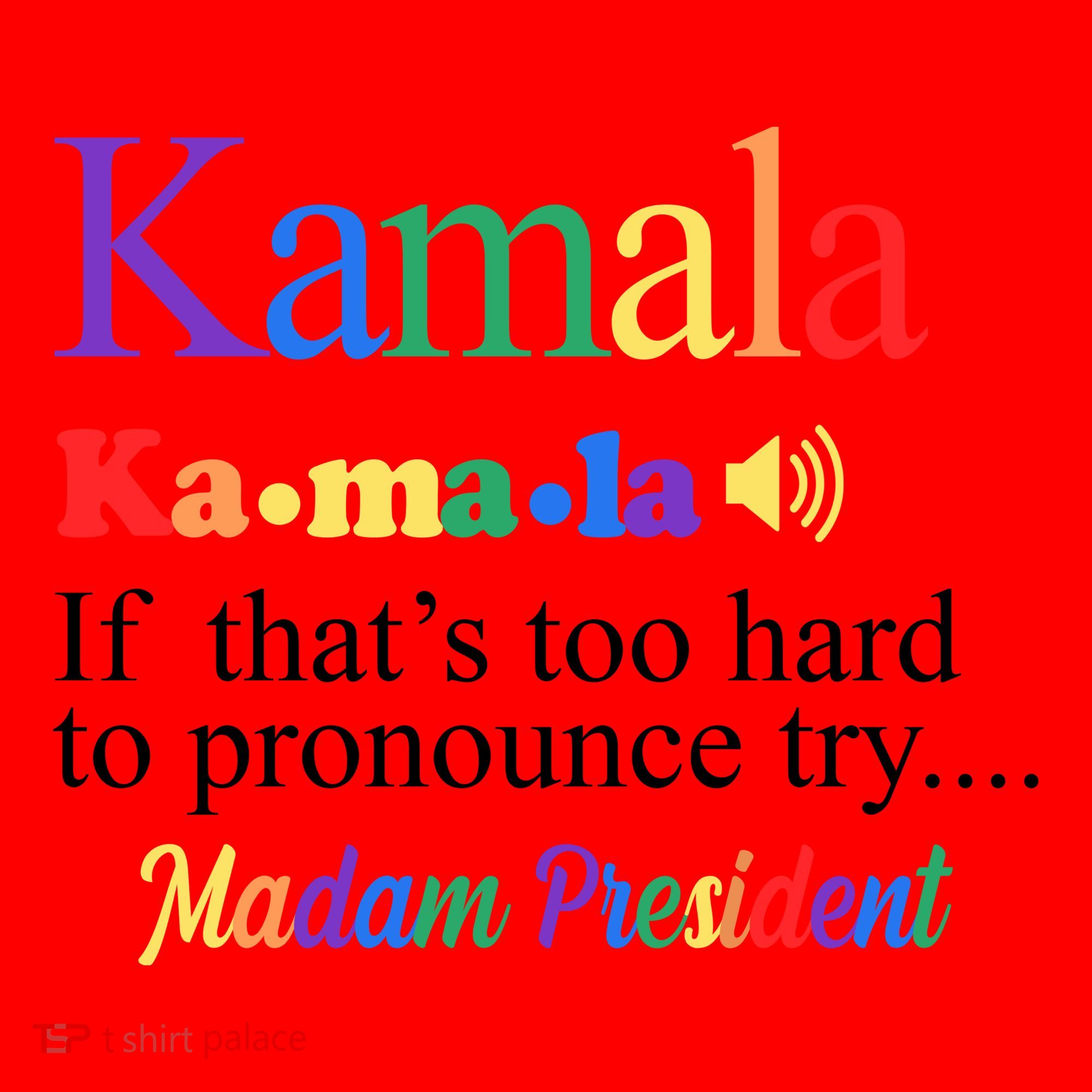 Kamala If Thats Too Hard To Pronounce Try Madam President Rainbow Santa Hat
