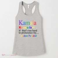 Kamala If Thats Too Hard To Pronounce Try Madam President Rainbow Women's Tank Top thumb 0