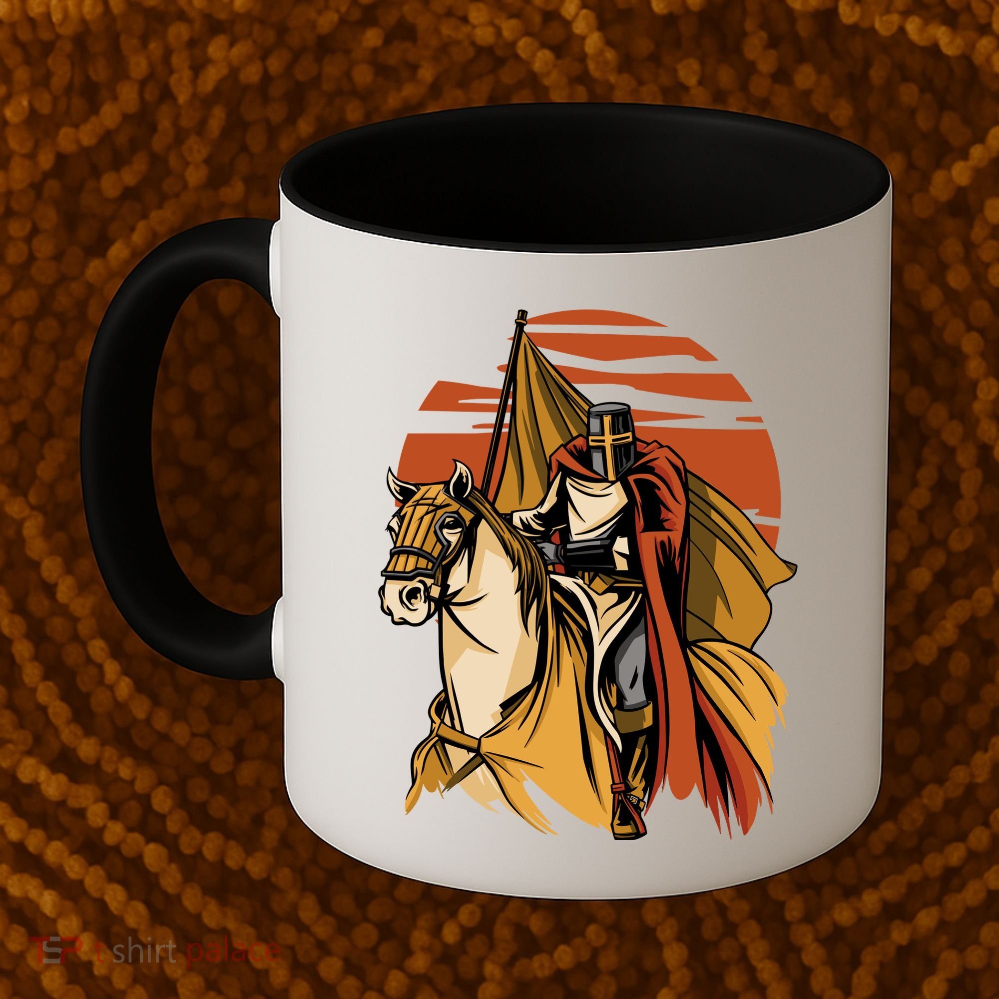 Knight In The Sunset Coffee Mug