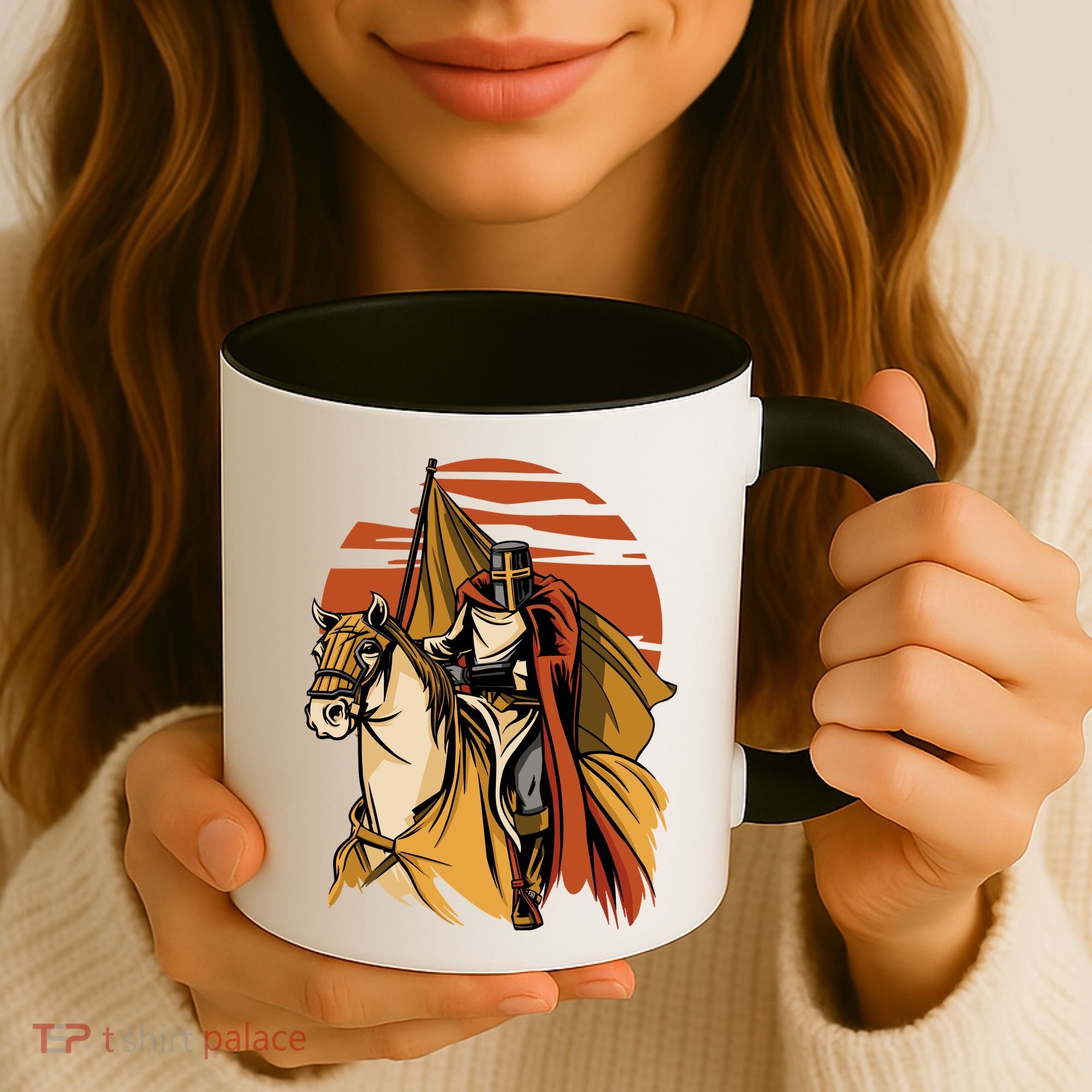 Knight In The Sunset Coffee Mug