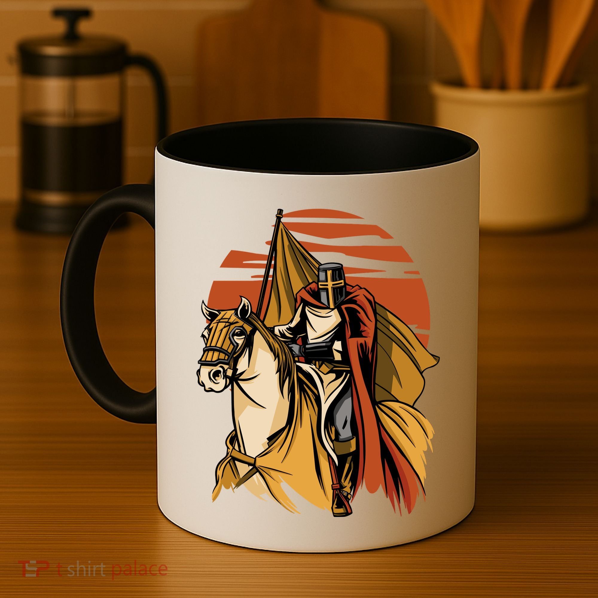 Knight In The Sunset Coffee Mug