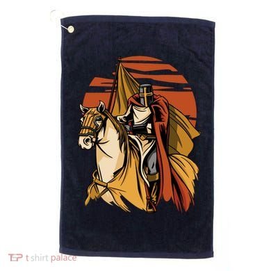 Knight In The Sunset Golf Towel
