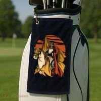 Knight In The Sunset Golf Towel thumb 2