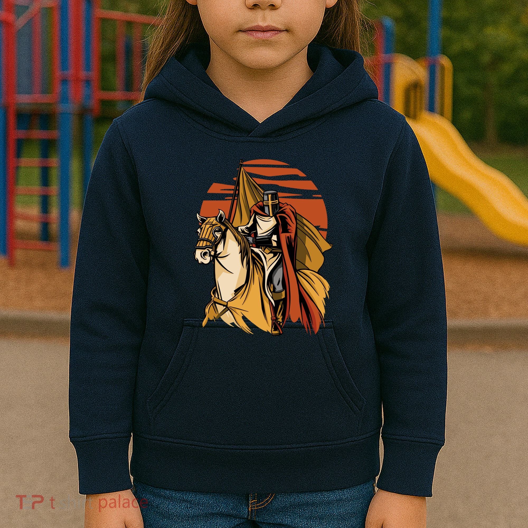 Knight In The Sunset Kids Hoodie