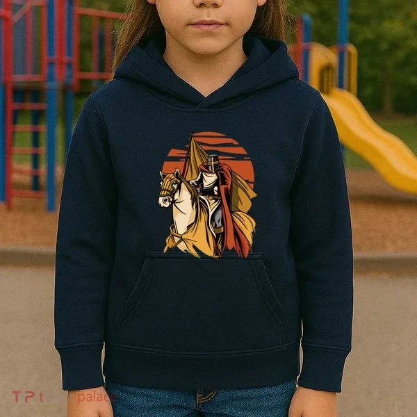Knight In The Sunset Kids Hoodie