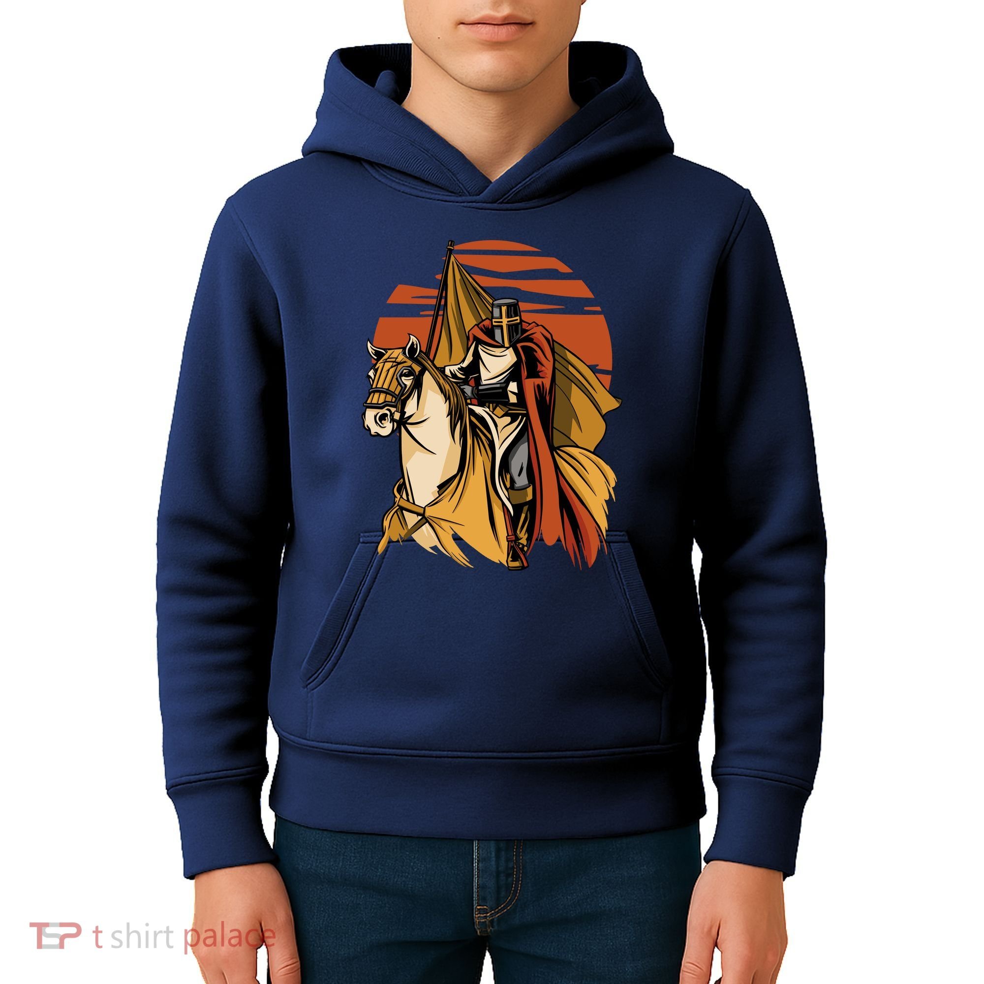 Knight In The Sunset Kids Hoodie