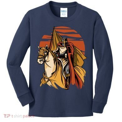Knight In The Sunset Kids Long Sleeve Shirt