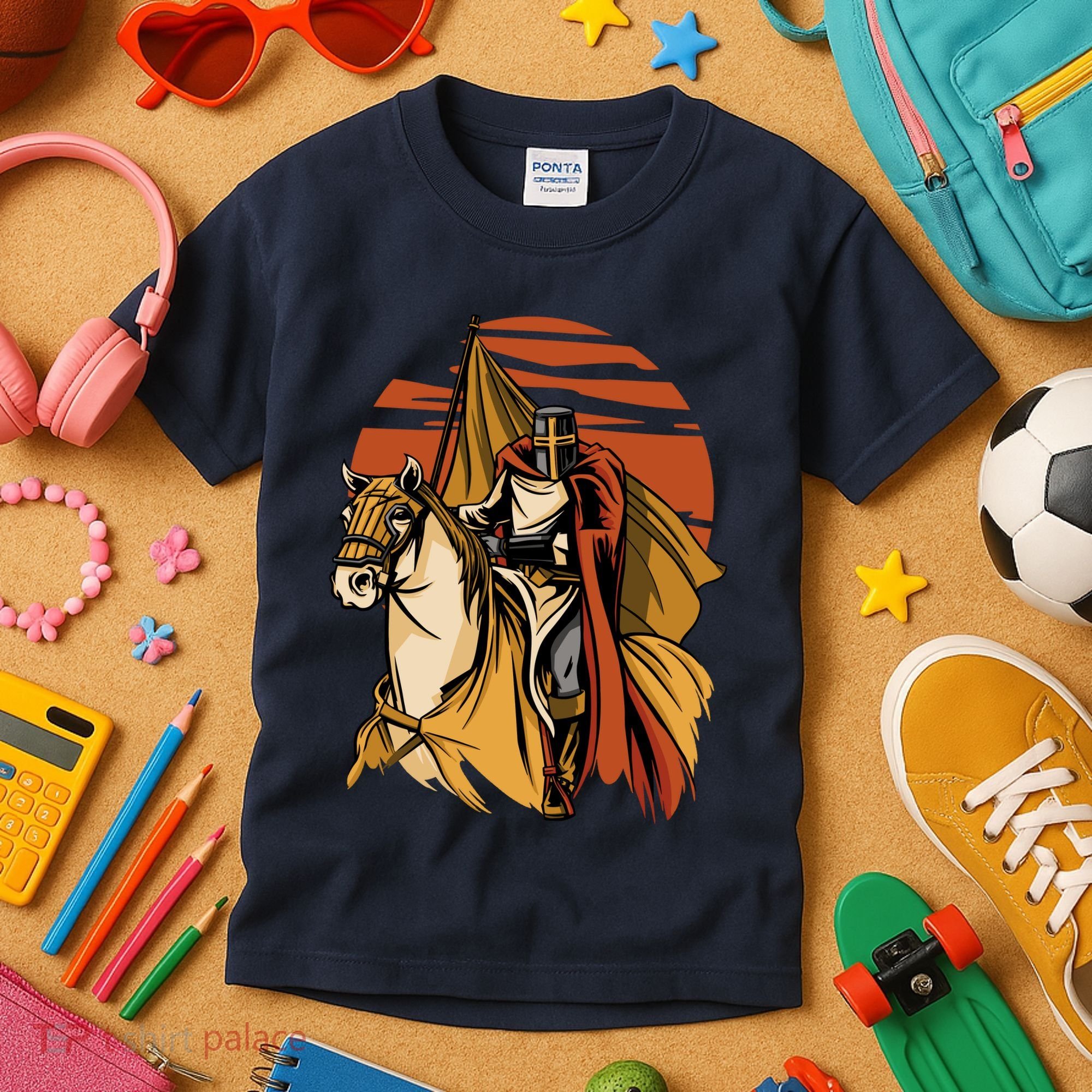 Knight In The Sunset Kids T-Shirt