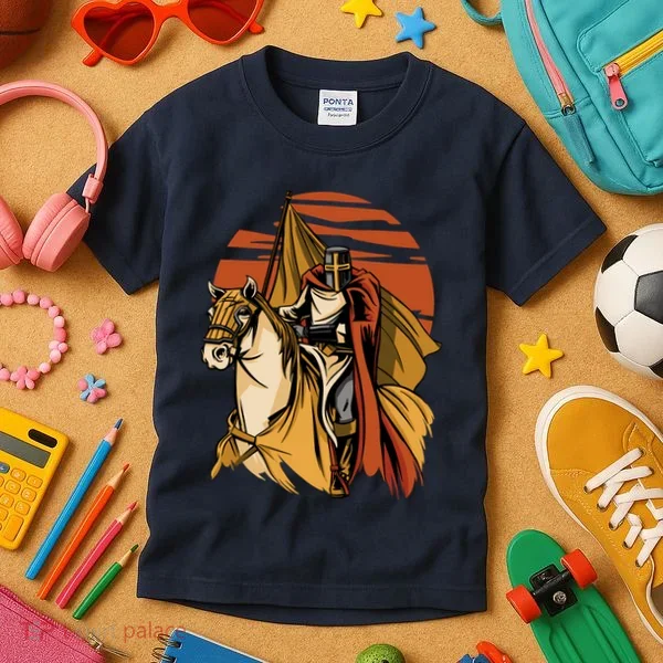 Knight In The Sunset Kids T-Shirt