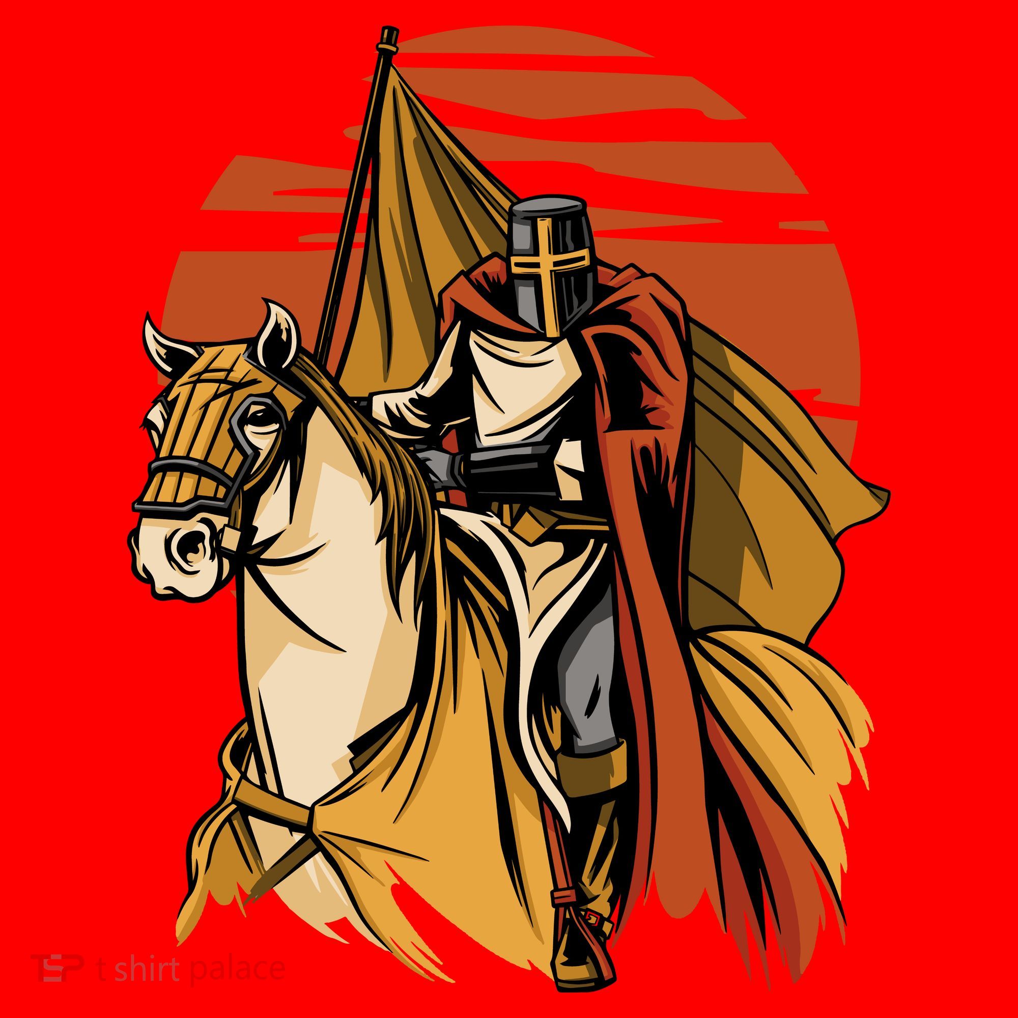 Knight In The Sunset Santa Hat