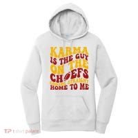 Karma Is The Guy Coming Straight Home To Me Football Women's Hoodie thumb 0
