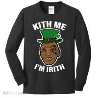 Kith Me Im Irith Funny St Patricks Day Kids Long Sleeve Shirt thumb 0