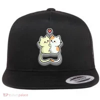 Kitty Love Flat Bill Trucker Hat thumb 0
