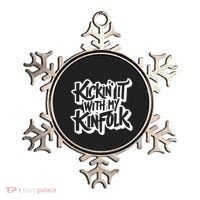Kickin It With My Kinfolk Funny Family Reunion Ornament thumb 0