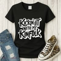 Kickin It With My Kinfolk Funny Family Reunion Women's T-Shirt thumb 3
