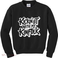Kickin It With My Kinfolk Funny Family Reunion Kids Sweatshirt thumb 0