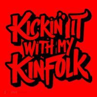 Kickin It With My Kinfolk Funny Family Reunion Santa Hat thumb 1