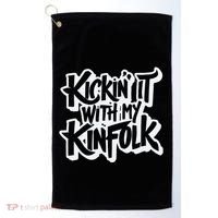 Kickin It With My Kinfolk Family Reunion Golf Towel thumb 0