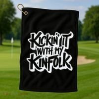 Kickin It With My Kinfolk Family Reunion Golf Towel thumb 1