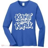 Kickin It With My Kinfolk Family Reunion Women's Long Sleeve Shirt thumb 0