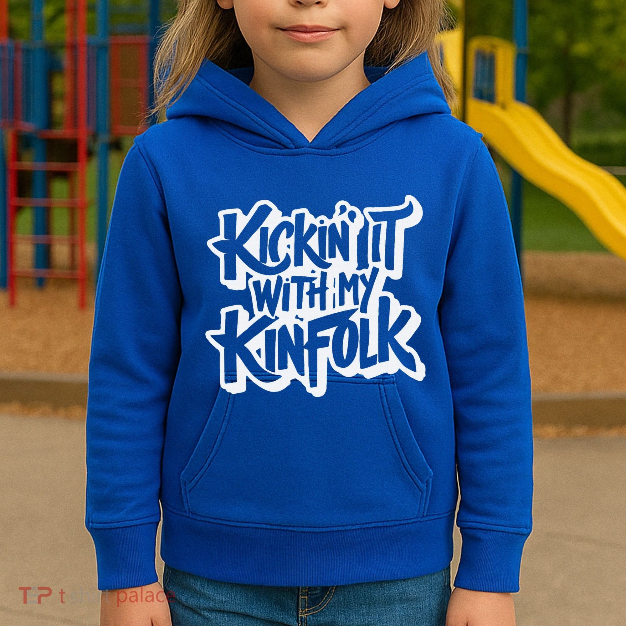 Kickin It With My Kinfolk Family Reunion Kids Hoodie