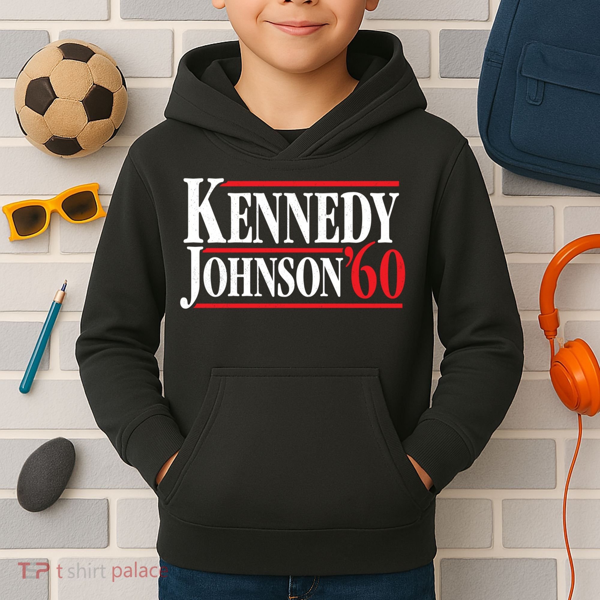 Kennedy Johnson 1960 Retro CampaignKennedy Johnson 1960 Retro Campaign Kids Hoodie