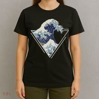 Kanagawa Japanese Art The Great Wave Vintage Aesthetic T-Shirt thumb 4