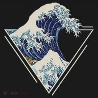 Kanagawa Japanese Art The Great Wave Vintage Aesthetic T-Shirt thumb 7