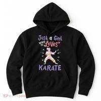 Karate Just A Girl Who Loves Karate Gift Hoodie thumb 0