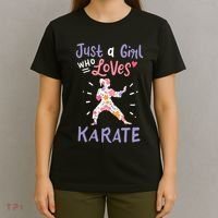 Karate Just A Girl Who Loves Karate Gift T-Shirt thumb 4