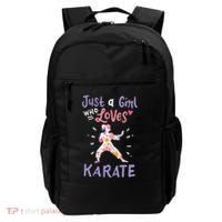 Karate Just A Girl Who Loves Karate Gift Backpack thumb 0