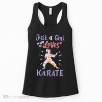 Karate Just A Girl Who Loves Karate Gift Women's Tank Top thumb 0